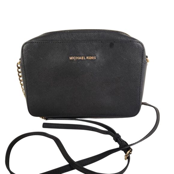 Michael Kors Jet Set Small Leather Crossbody Purse Bag With Pockets - Picture 1 of 10
